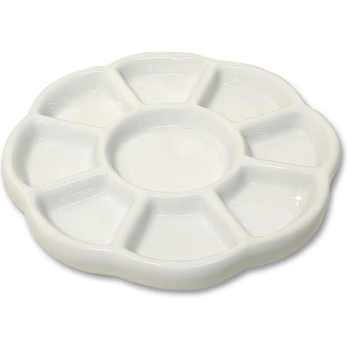The Beadsmith Ceramic Mixing Palette, Sunflower Design, 5.5" x 5.5" x .5" | 9 Compartments for Arts & Crafts - main product image
