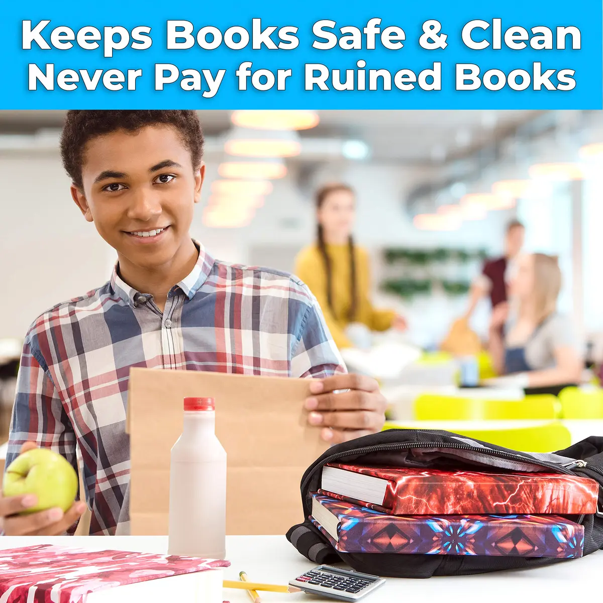 EUATUS BEST PRODUCTS & GIFTS Book Cover 8x10 | Reusable, Washable, Fun Designs for Kids & Teens - view 5
