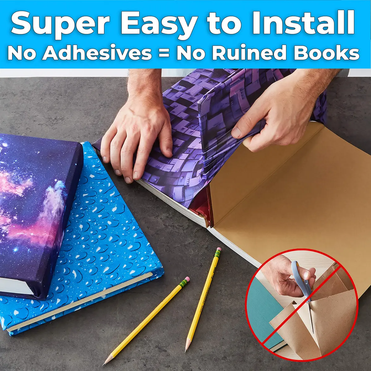 EUATUS BEST PRODUCTS & GIFTS Book Cover 8x10 | Reusable, Washable, Fun Designs for Kids & Teens - view 2