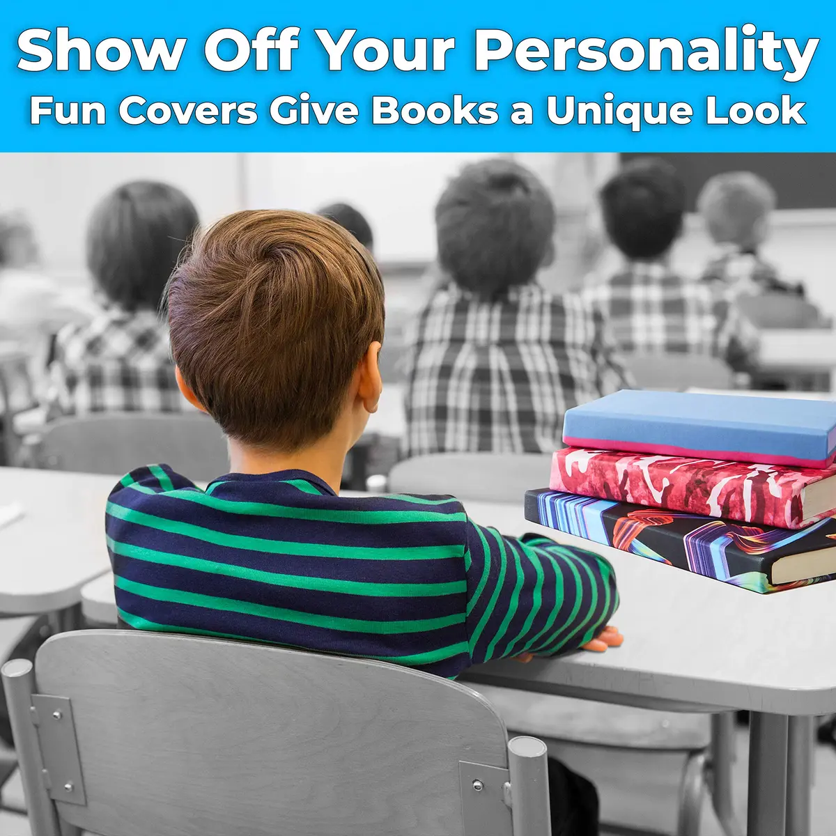 EUATUS BEST PRODUCTS & GIFTS Book Cover 8x10 | Reusable, Washable, Fun Designs for Kids & Teens - view 3