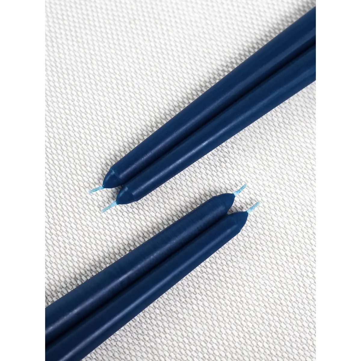 CANDWAX 10 inch Tapered Candles Set of 12 Unscented Dripless Dark Blue | Elegant Dinner & Decor - view 7