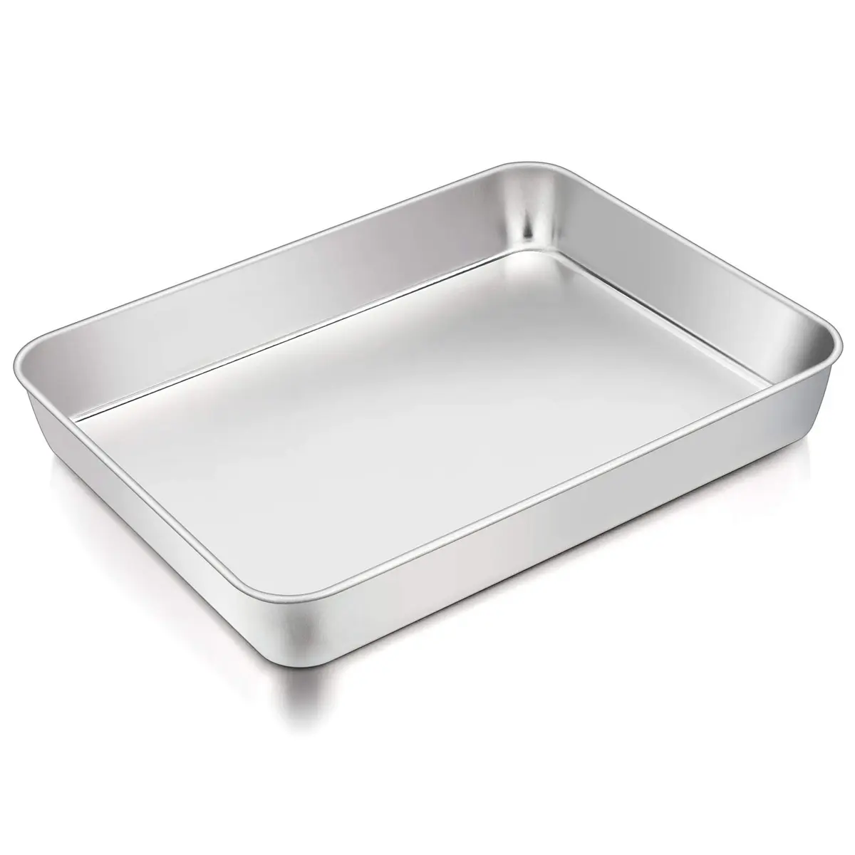 TeamFar Lasagna Pan 12.3" x 9.75" x 2" | Heavy Gauge Stainless Steel, Deep Sides, Dishwasher Safe - main product image