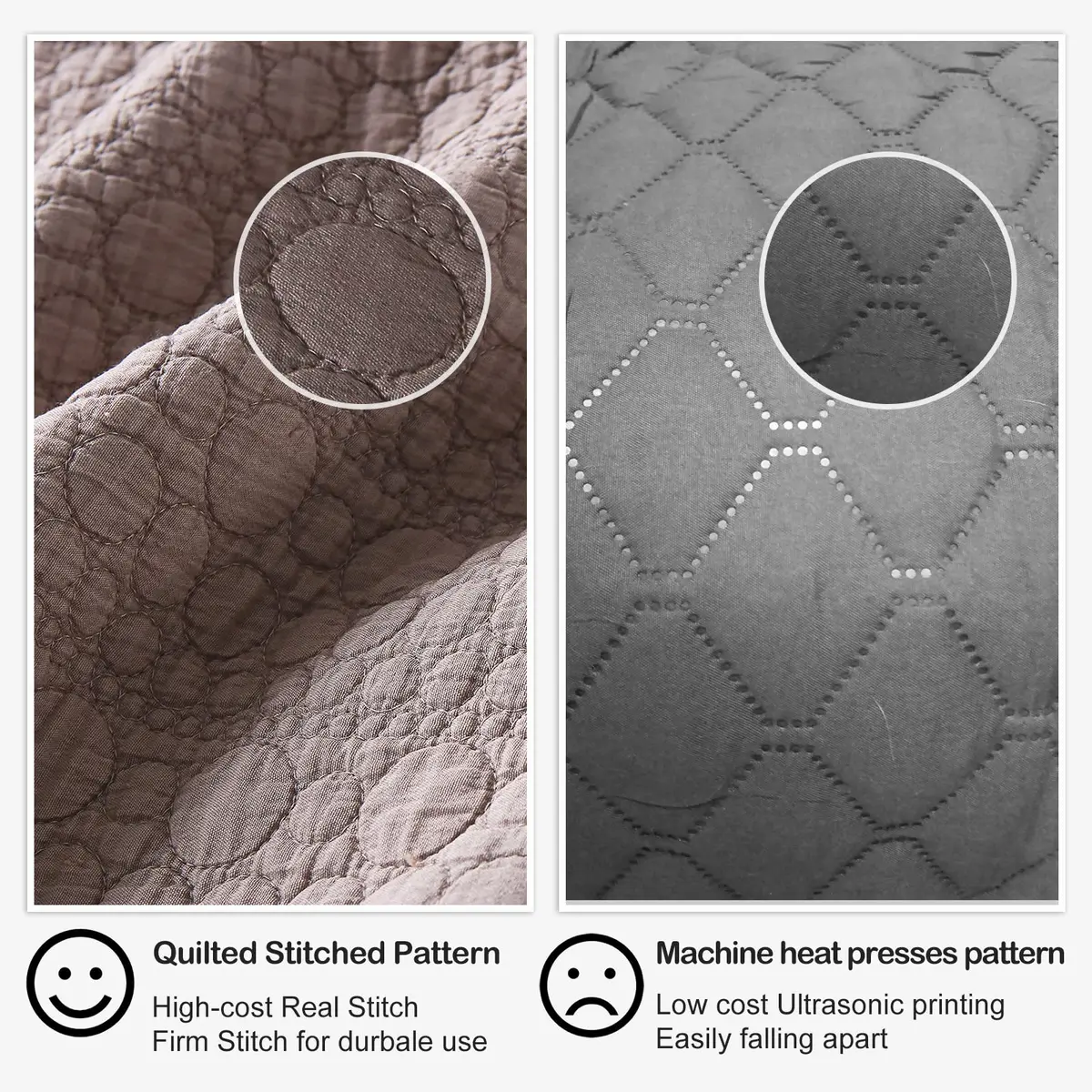 HORIMOTE HOME Quilt Set Queen Size Cameo Rose | Classic Geometric Spots, Ultra Soft, All Season Lightweight Bedspread - view 5