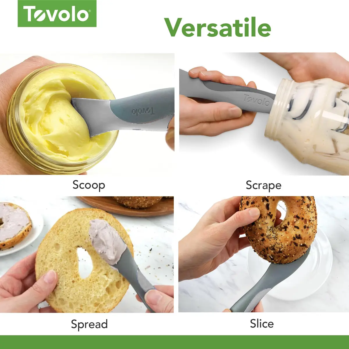 Tovolo Scoop And Spread Mini Gray | Versatile Kitchen Tool for Food Prep & Spreading - view 7