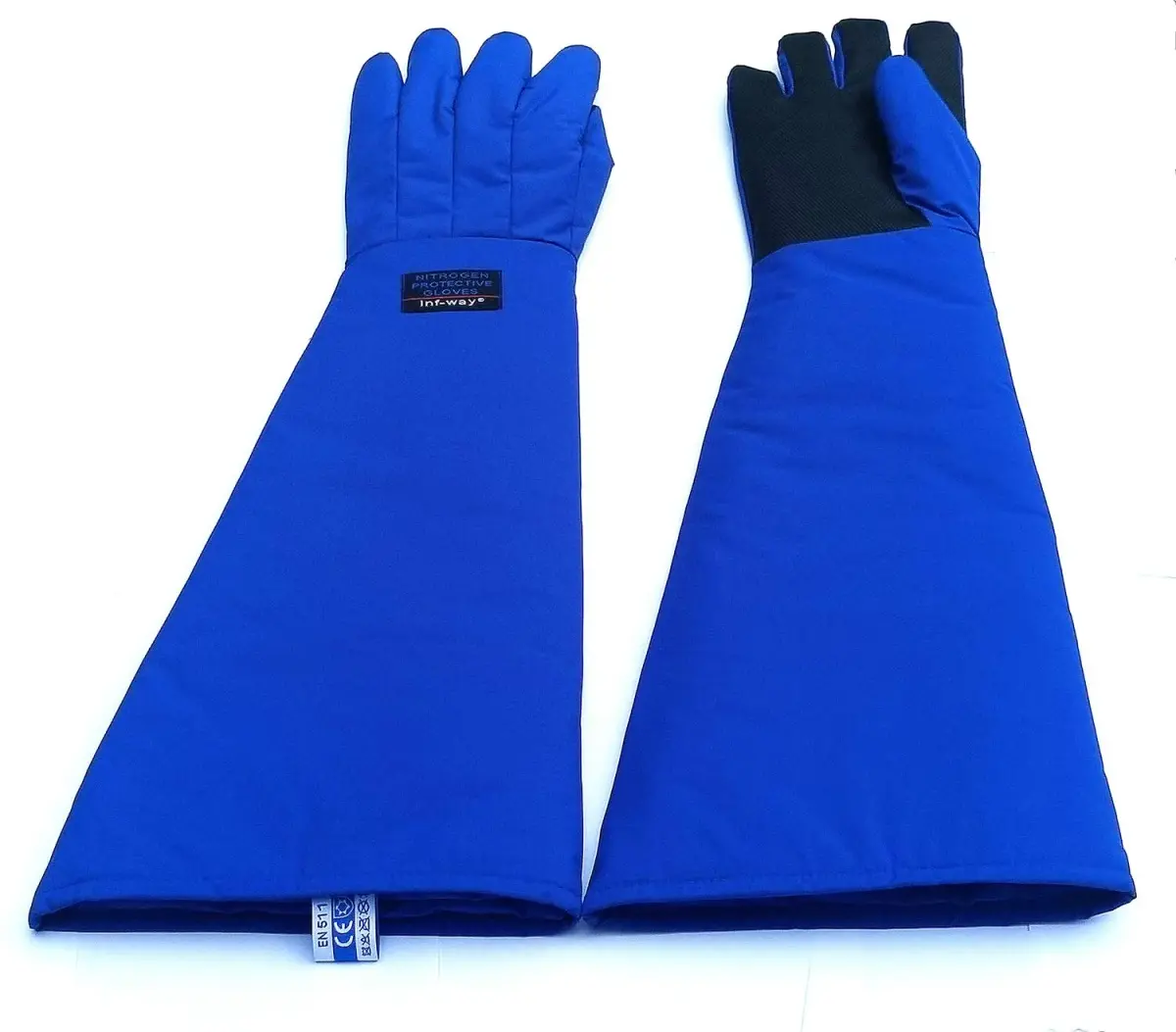 Inf-way Black Shoulder Length/27" Cryogenic Gloves for -268°C Protection - view 2