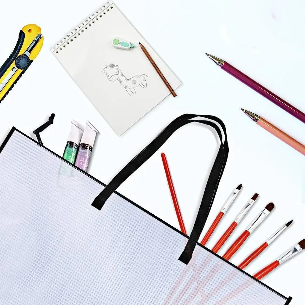 Opret Art Portfolio Bags 19x25 Inch Waterproof Vinyl with Handle and Zipper | Artist & Student Storage - view 8