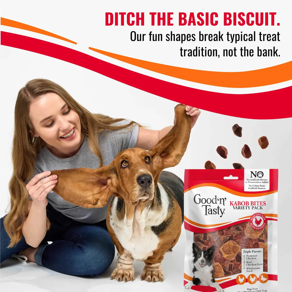 Good ‘N’ Tasty Kabob Bites Soft & Chewy Dog Treats 12 oz | Real Protein & Flavorful Variety - view 6
