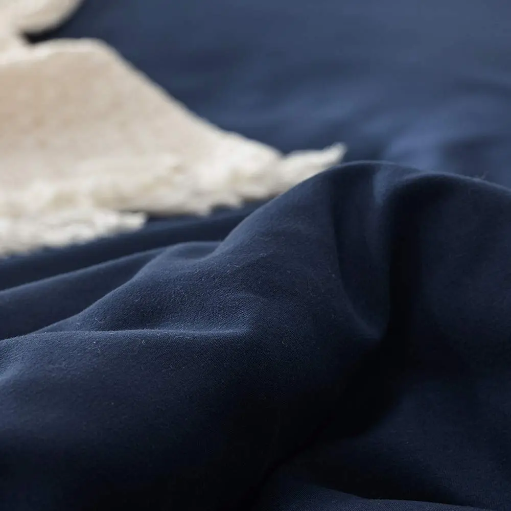 Luxlovery King Size Navy Blue Comforter Set Microfiber Lightweight Breathable (90x104 inches) - view 6