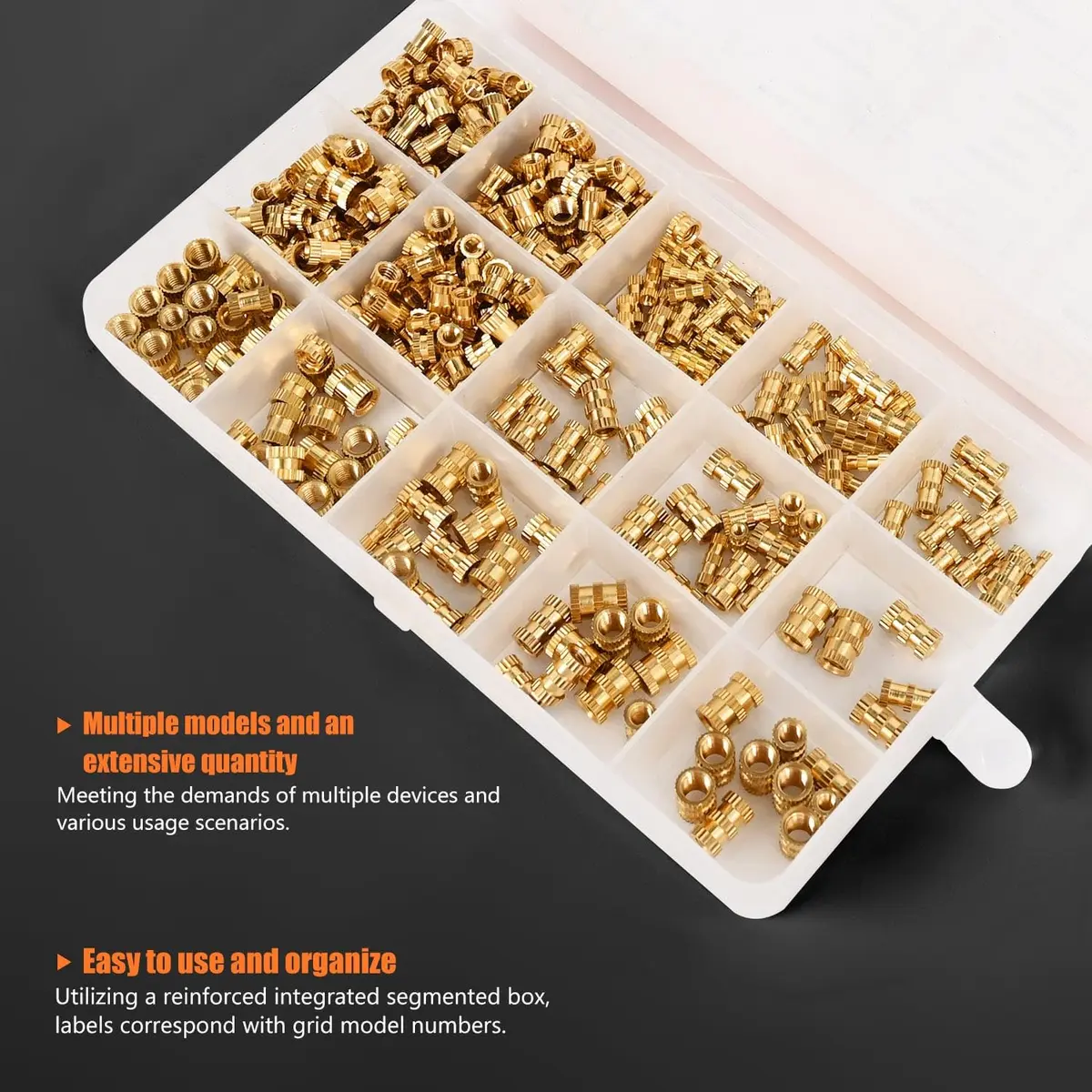 Canitu 420Pcs Threaded Inserts M2 M3 M4 M5 Brass Heat Set for Plastic & 3D Printing | Long-Term Rust-Proof Fasteners - view 7