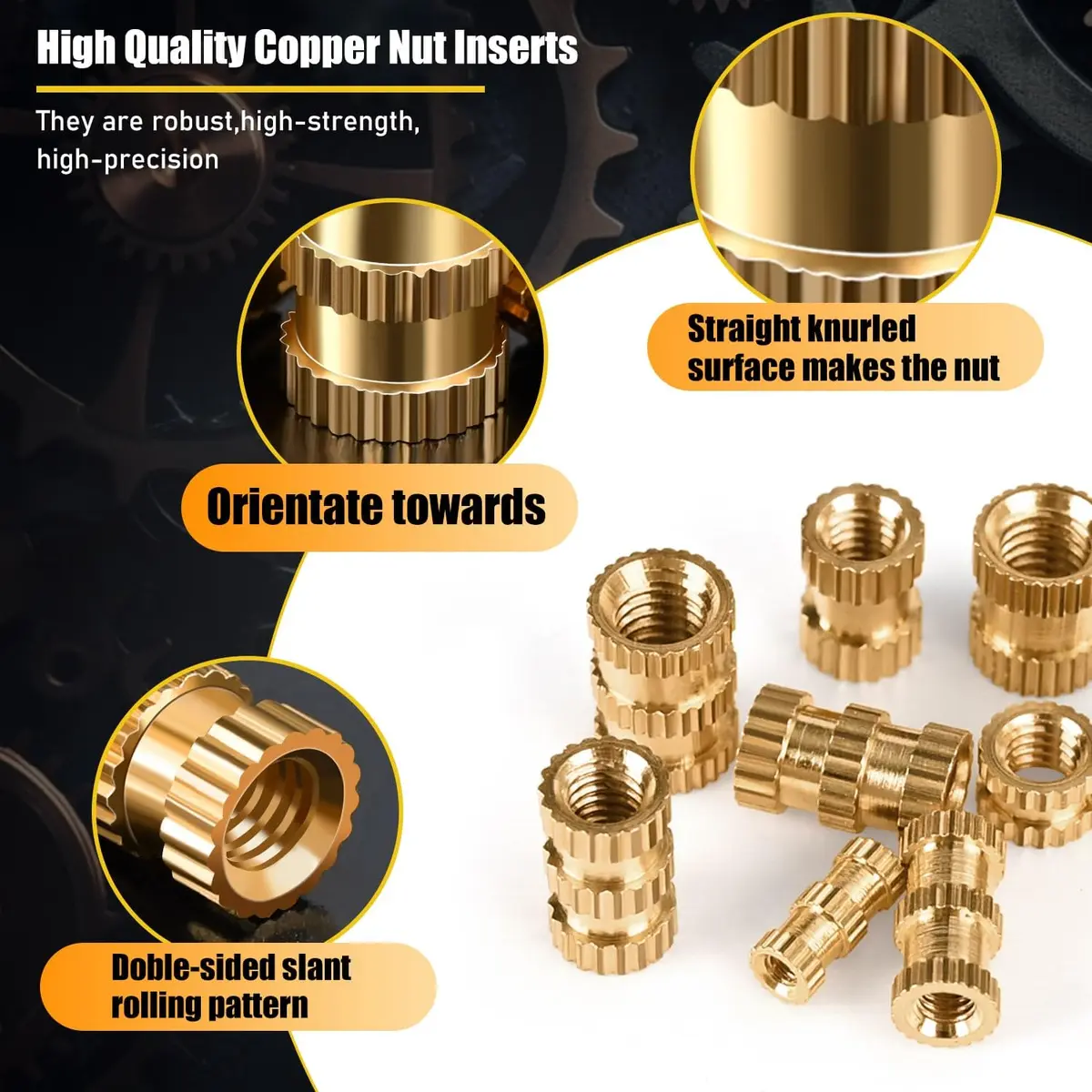 Canitu 420Pcs Threaded Inserts M2 M3 M4 M5 Brass Heat Set for Plastic & 3D Printing | Long-Term Rust-Proof Fasteners - view 3