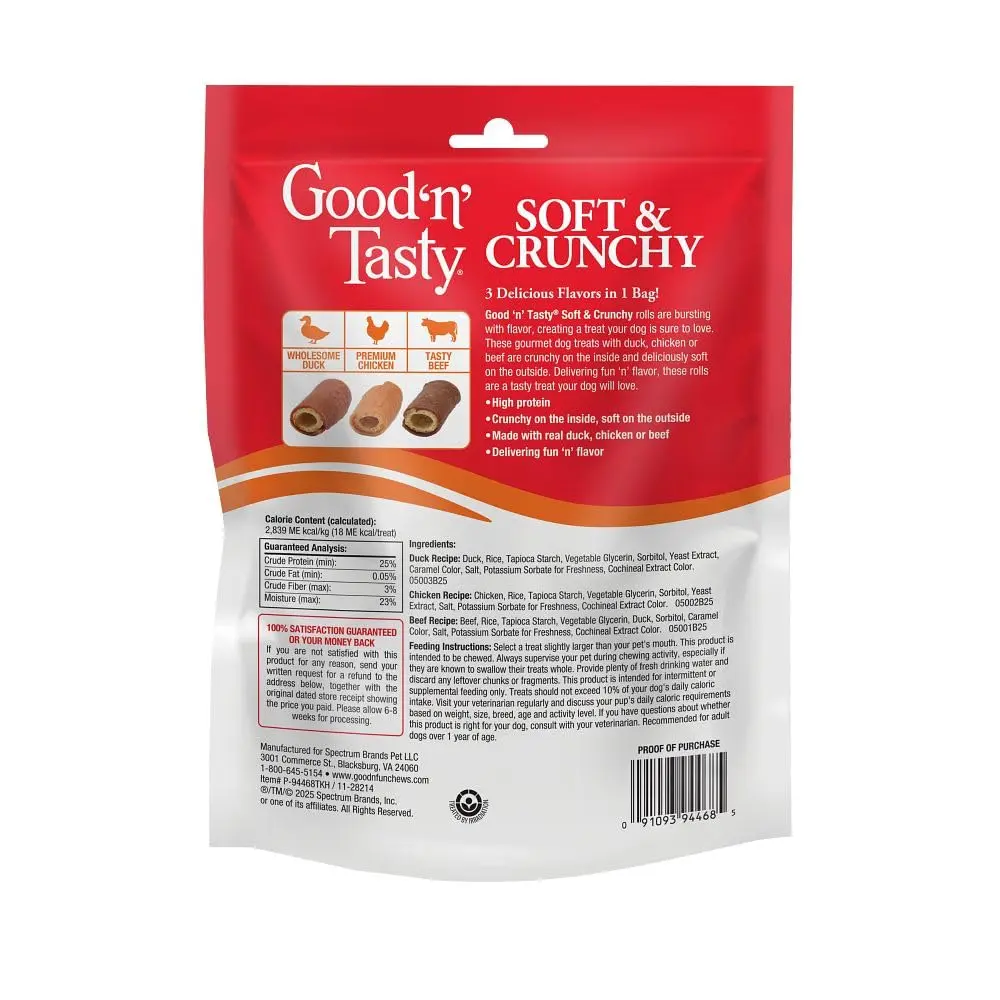 Good ‘N’ Tasty Soft & Crunchy Dog Treats 3 oz (12 Pack) | High Protein Chews for Dogs - view 2