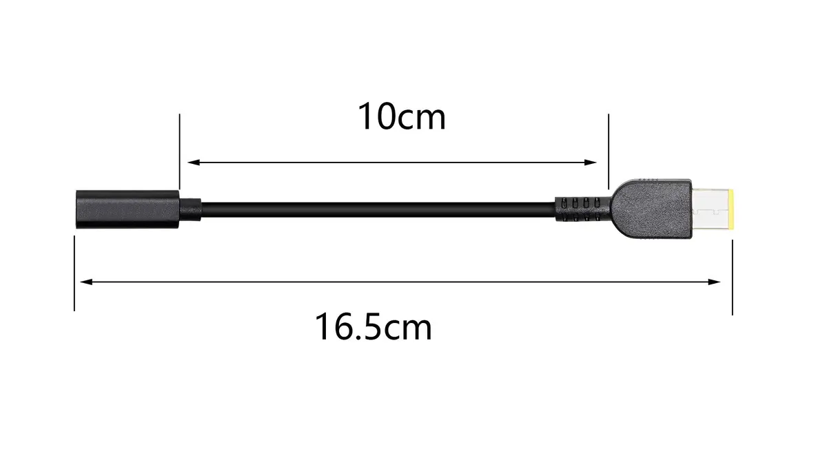 CERRXIAN 15cm 65W PD USB Type C Female to Slim Tip Power Cable for Lenovo L Series & Yoga (0.43ft, 65W) - view 6