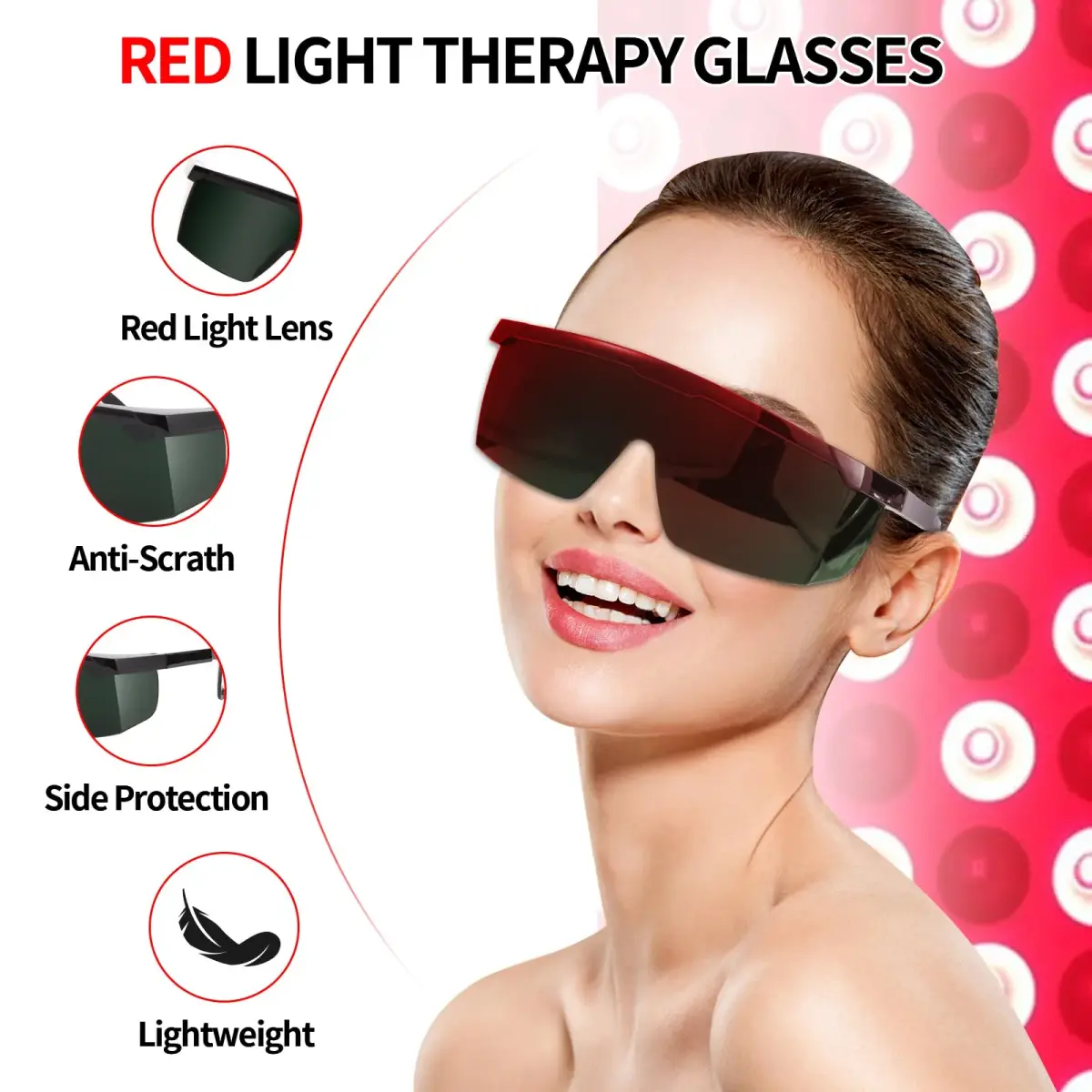 FreeMascot Green Laser Safety Glasses 200nm-2000nm | ANSI Z87.1 Approved for IPL & Laser Hair Removal - view 3
