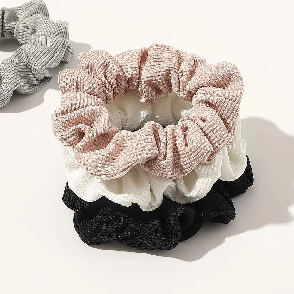 Ivyu Scrunchies Hair Ties for Thick Curl Hair, 4 Count (100g/4 Count) | Handmade Soft Fabric Ponytail Holders - view 3