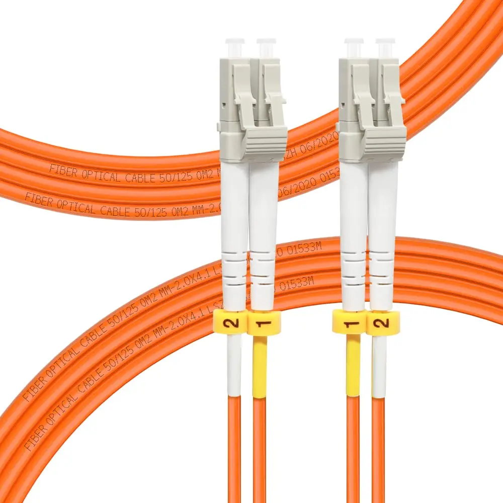 FLYPROFiber OM2 LC to LC Fiber Patch Cable 3M (10ft) | Multimode 1Gb, Orange, LSZH - main product image