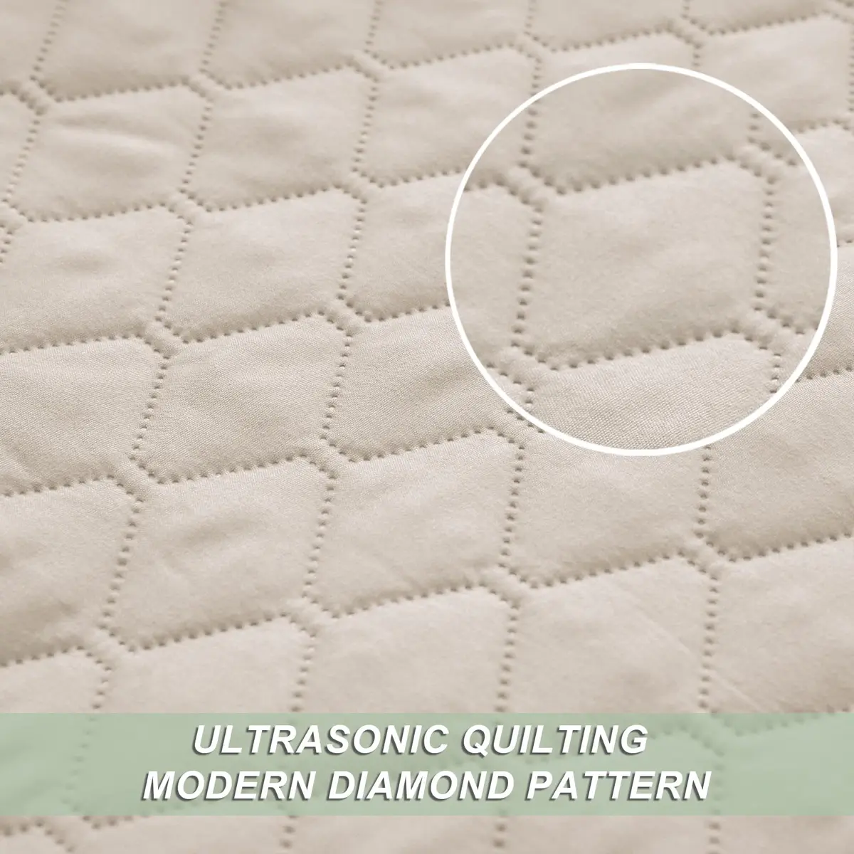Exclusivo Mezcla Reversible Full Queen Quilt Bedding Set Beige Cream | Lightweight Breathable All-Season Bed Coverlet - view 4