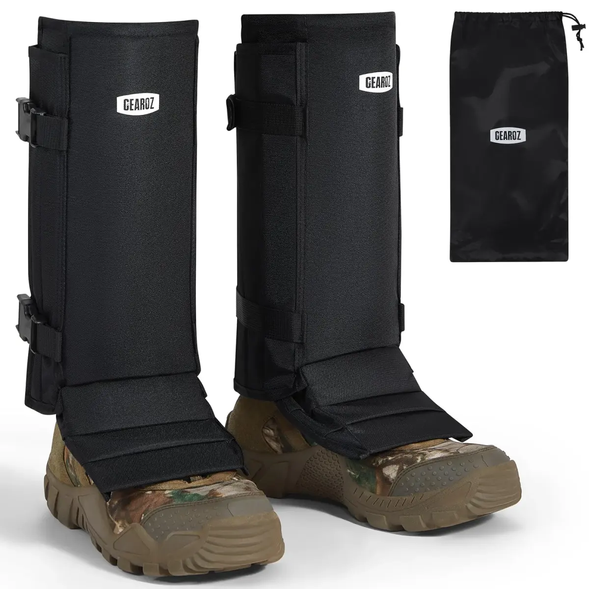 GearOZ Snake Gaiters Chaps Black | Durable Lower Legs Anti-Snake Bite Guards for Hiking & Hunting - main product image