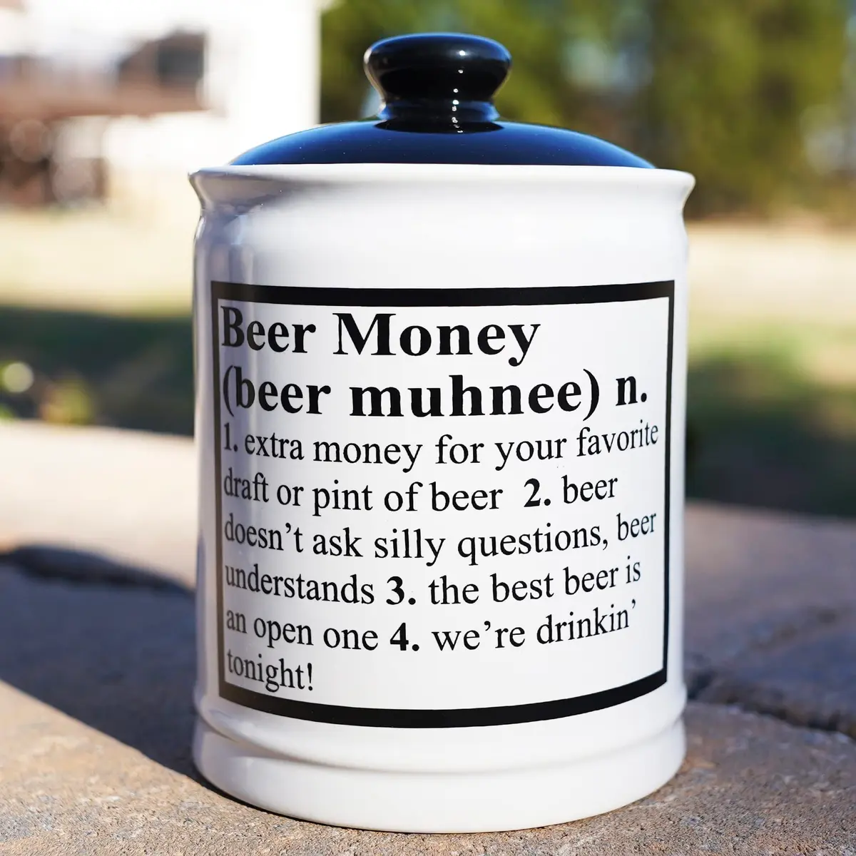 Cottage Creek Jars Beer Piggy Bank 6" Ceramic Beer Fund | Humorous Adult Money Bank & Decor - view 5