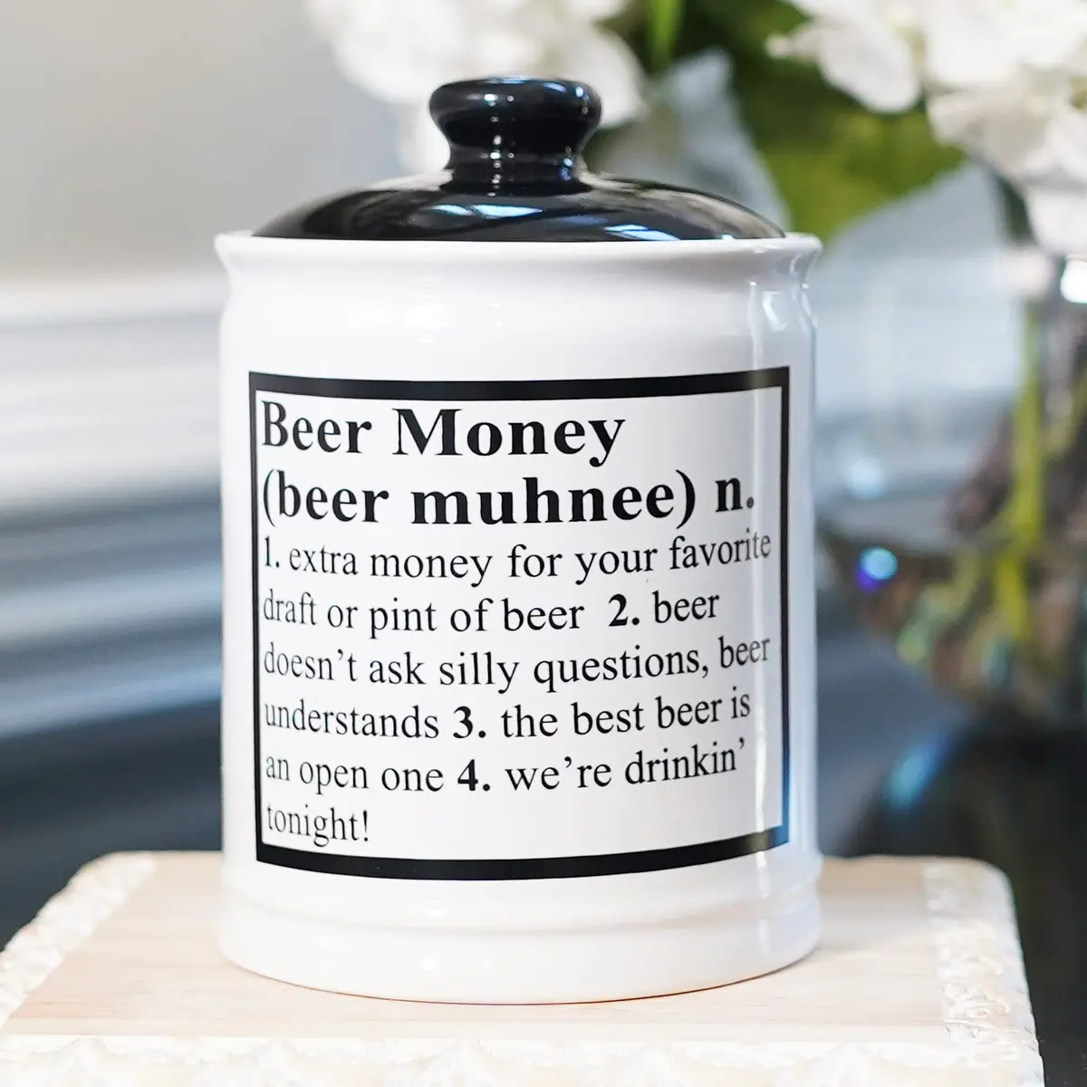 Cottage Creek Jars Beer Piggy Bank 6" Ceramic Beer Fund | Humorous Adult Money Bank & Decor - view 7