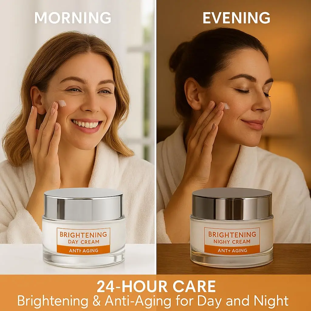 SpaScriptions Brightening Vitamin C Day & Night Cream Set - 2 Pack (1.7oz) | Collagen & Retinol for Radiant Skin - view 6