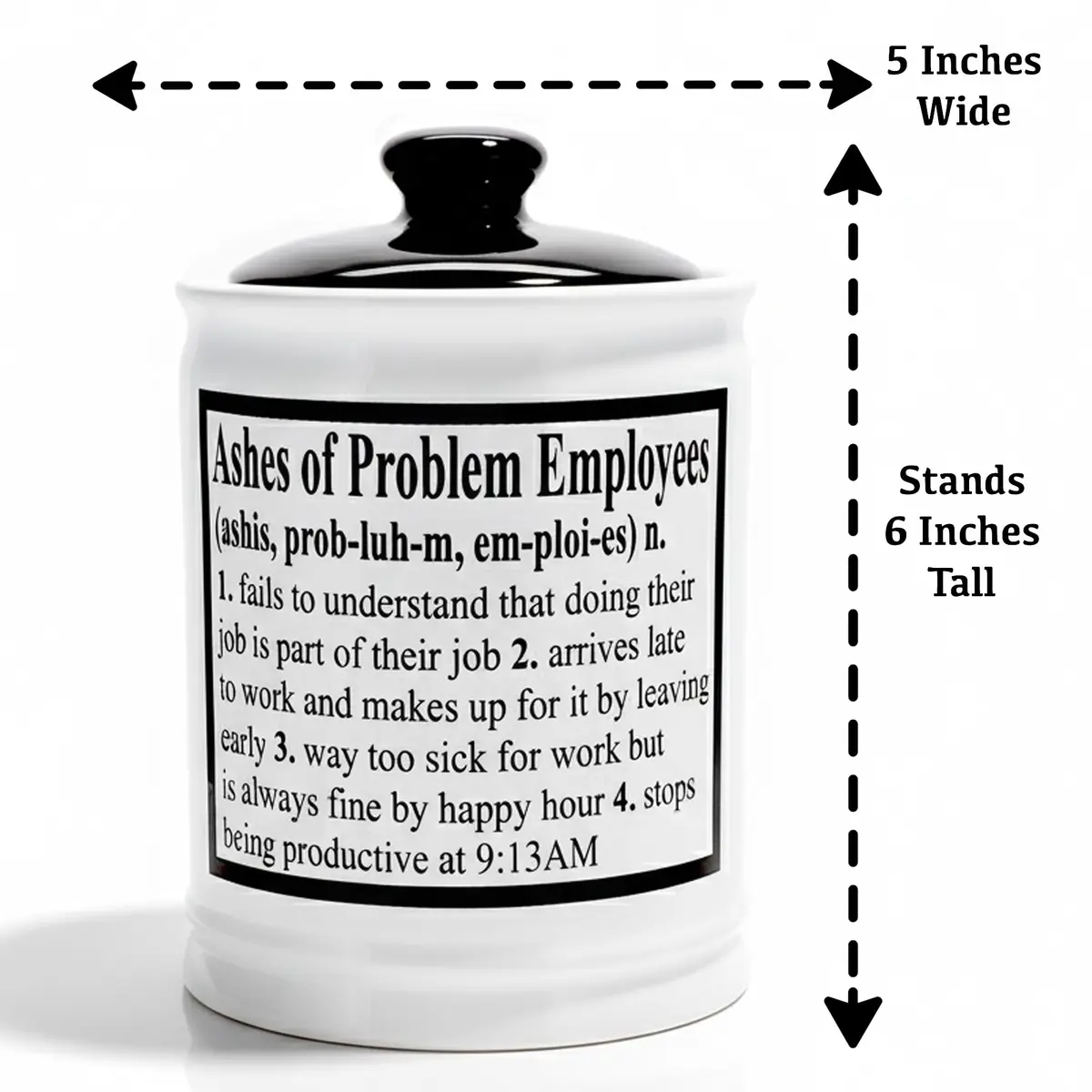 Cottage Creek Ashes of Problem Employees Ceramic Piggy Bank Jar | 15.24 cm (6 inch) Tall - view 5