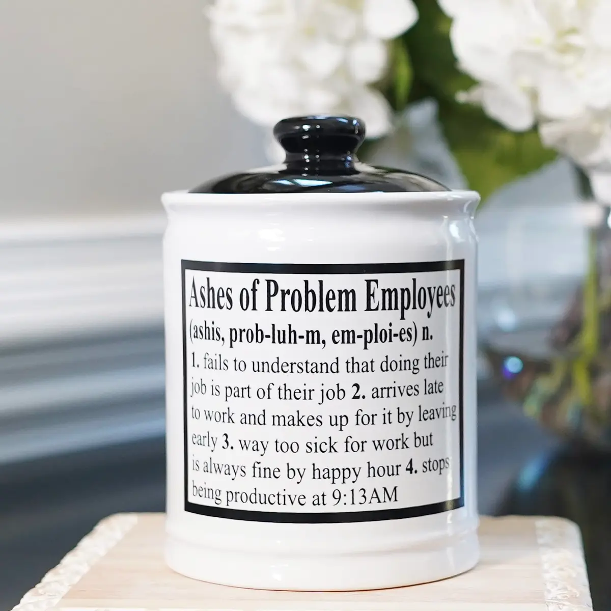 Cottage Creek Ashes of Problem Employees Ceramic Piggy Bank Jar | 15.24 cm (6 inch) Tall - view 6