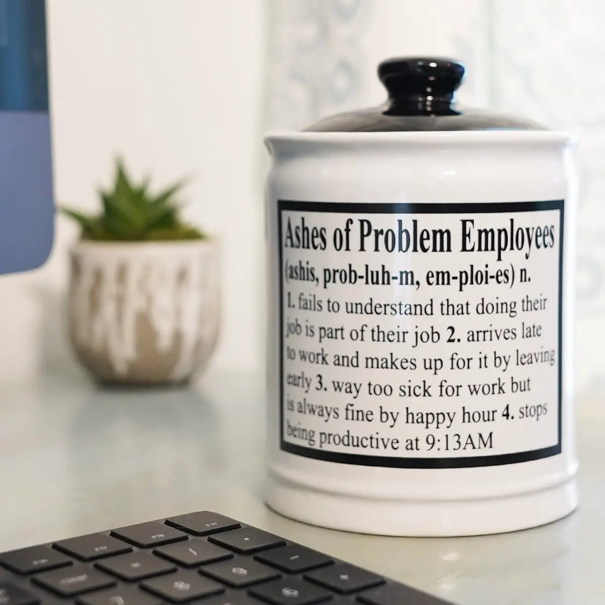Cottage Creek Ashes of Problem Employees Ceramic Piggy Bank Jar | 15.24 cm (6 inch) Tall - view 7