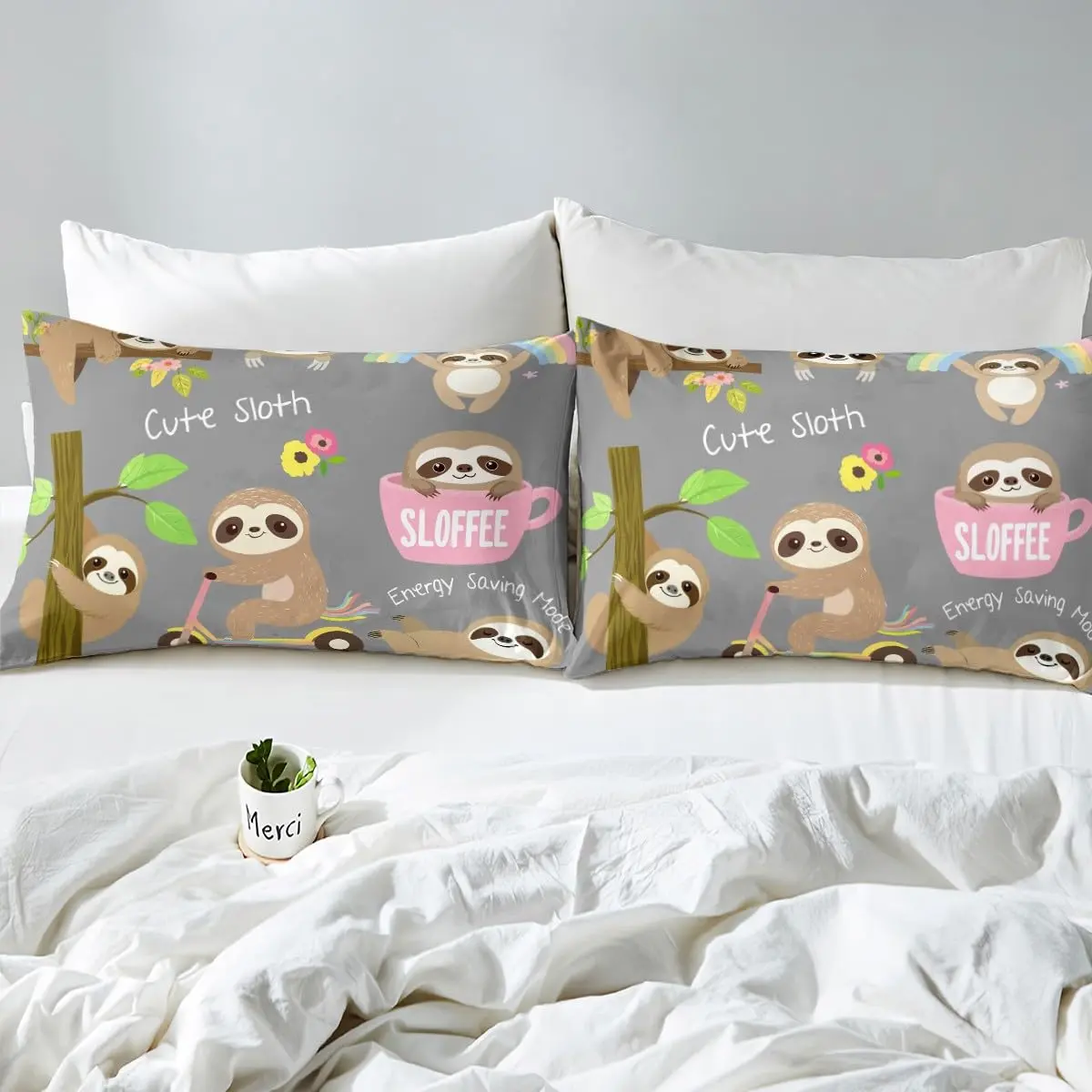 Feelyou Cartoon Animal Bedding Set Full Size | Soft Microfiber Comforter Cover for Kids & Teens - view 4