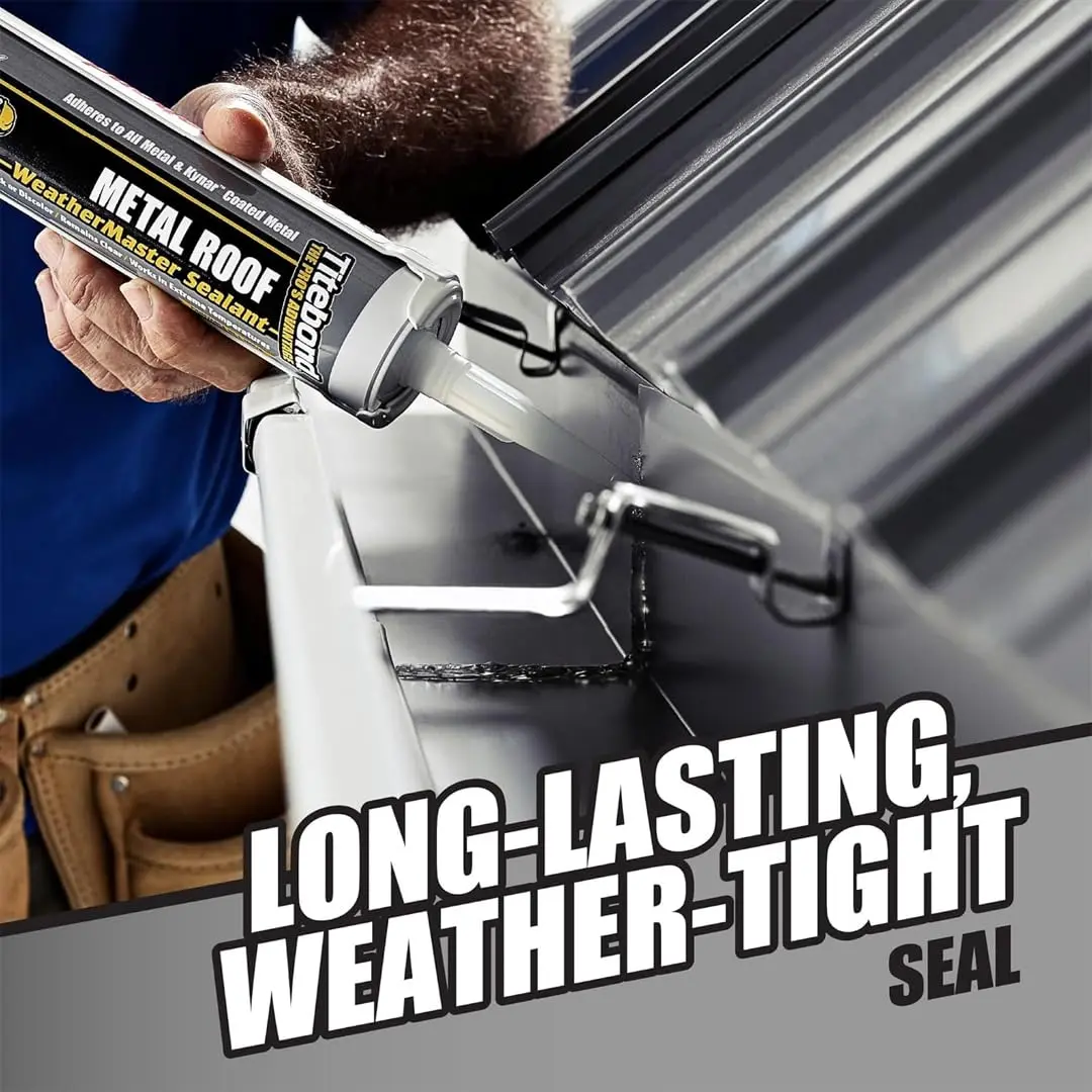 Titebond WeatherMaster Metal Roof Sealant Gray 281ml (9.5 Fl Oz) | Polymer Caulk for Metal Roofs - view 3