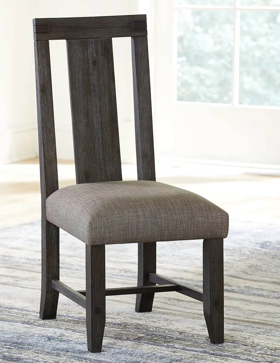 Modus Furniture Solid-Wood Padded Dining Chair, Meadow - Graphite, Set of 2 | Rustic Acacia Finish, No Assembly - view 8