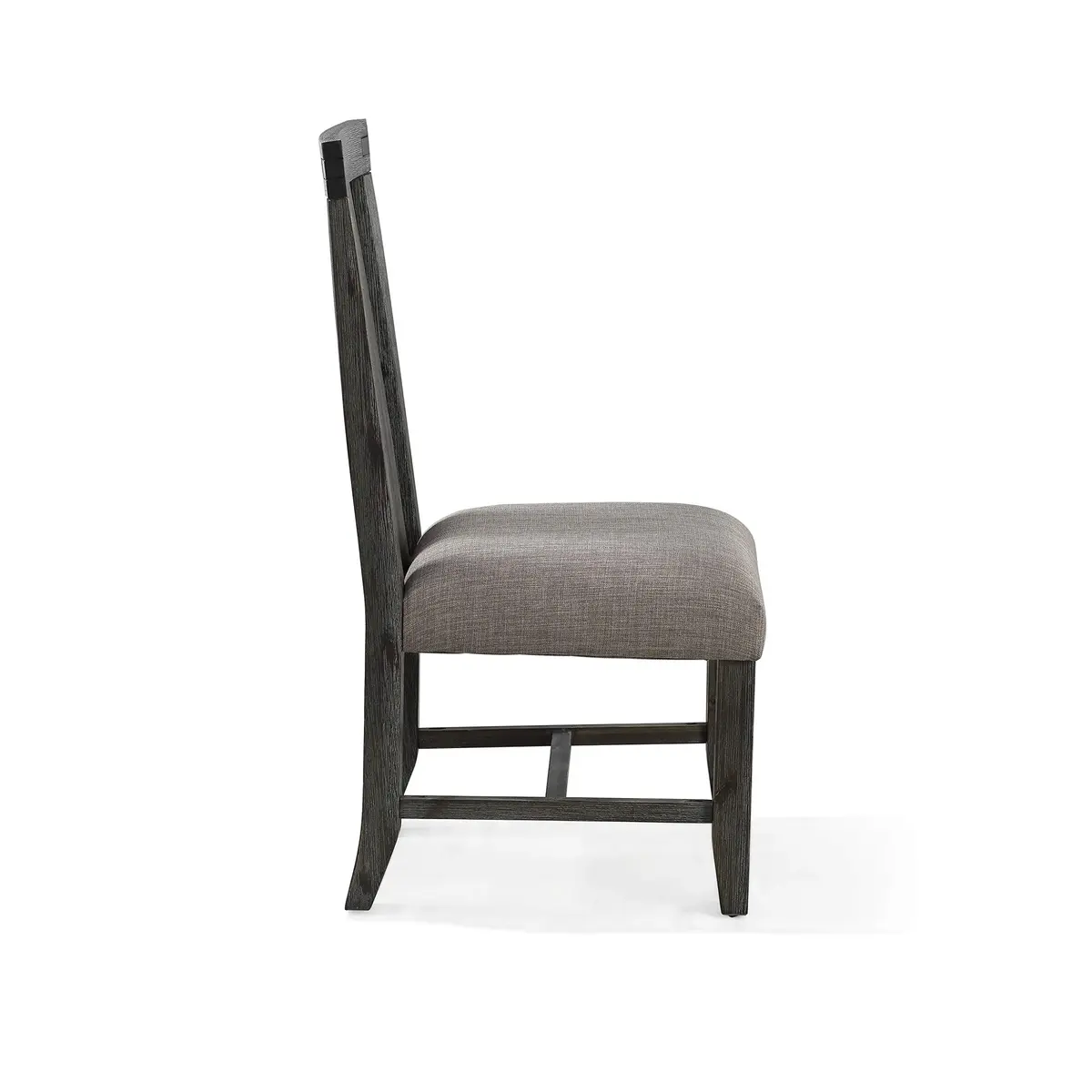 Modus Furniture Solid-Wood Padded Dining Chair, Meadow - Graphite, Set of 2 | Rustic Acacia Finish, No Assembly - view 3