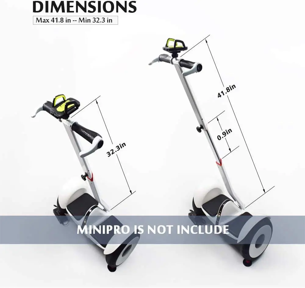GLDYTIMES Handlebar for Segway miniPRO & miniLITE | Adjustable Aluminum Replacement (110-116cm) - view 4