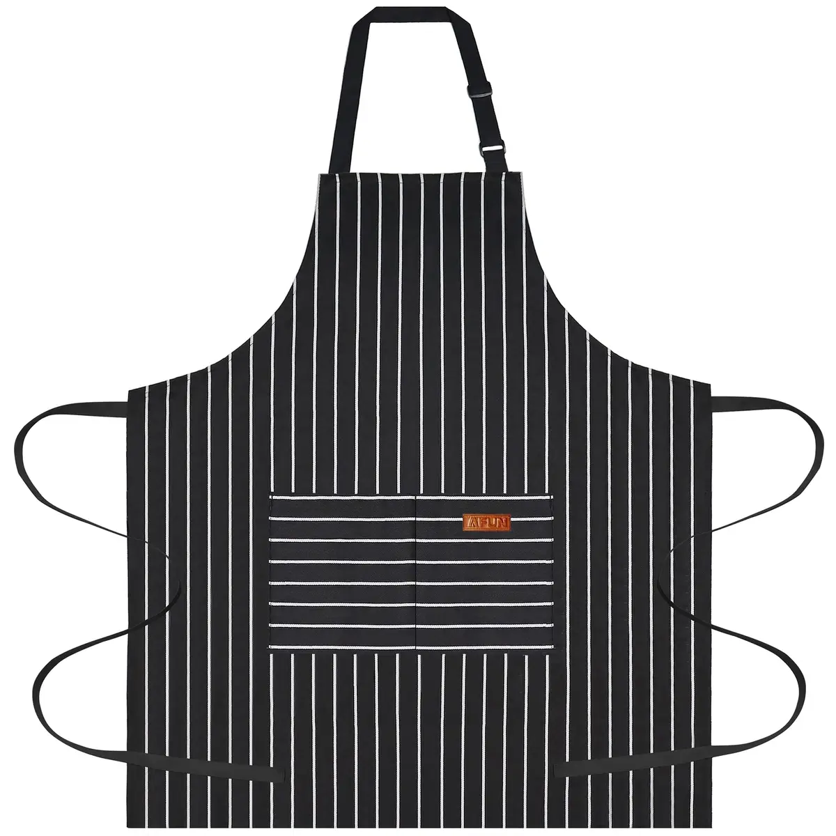 AFUN Kitchen Cooking Apron, 2 Pack Chef Aprons for Women with Pockets (Black&Black) | Durable Cotton Blend, Adjustable Fit - view 2