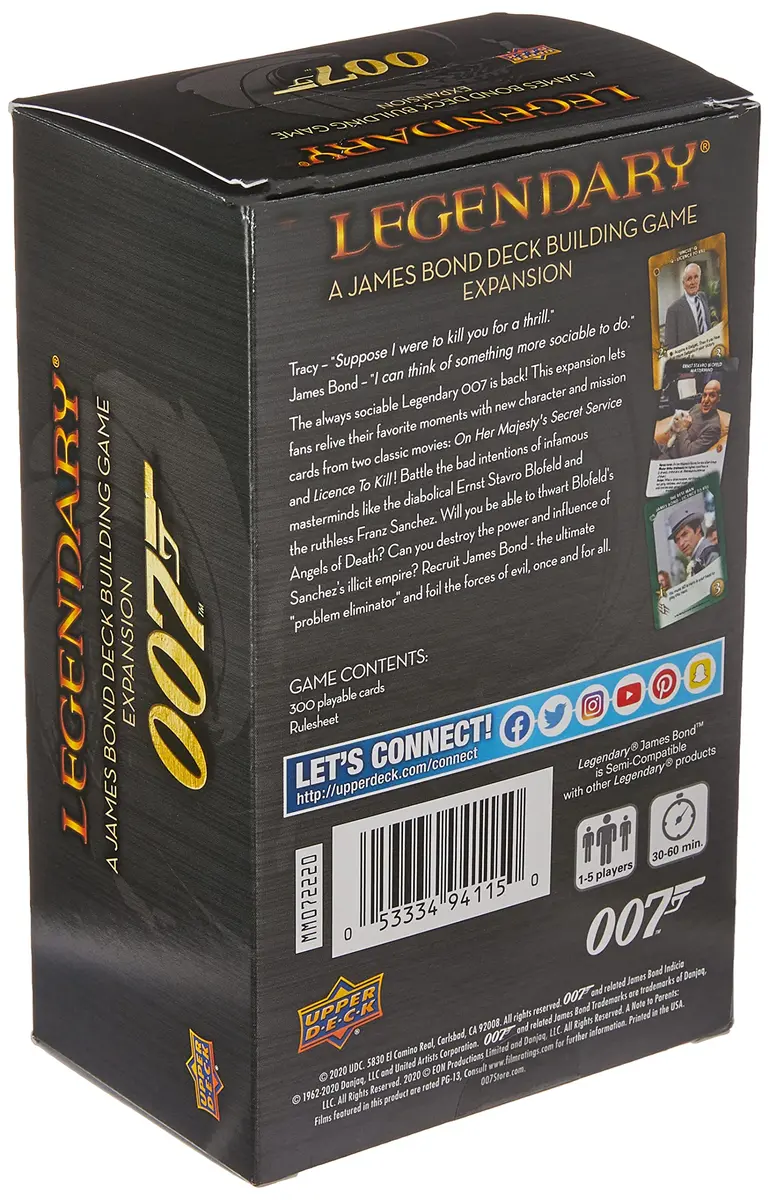 Upper Deck Legendary 007 James Bond Expansion | Cooperative Deck Building Game | Board Game (2.56 x 3.75 x 6.25 inches) - view 2
