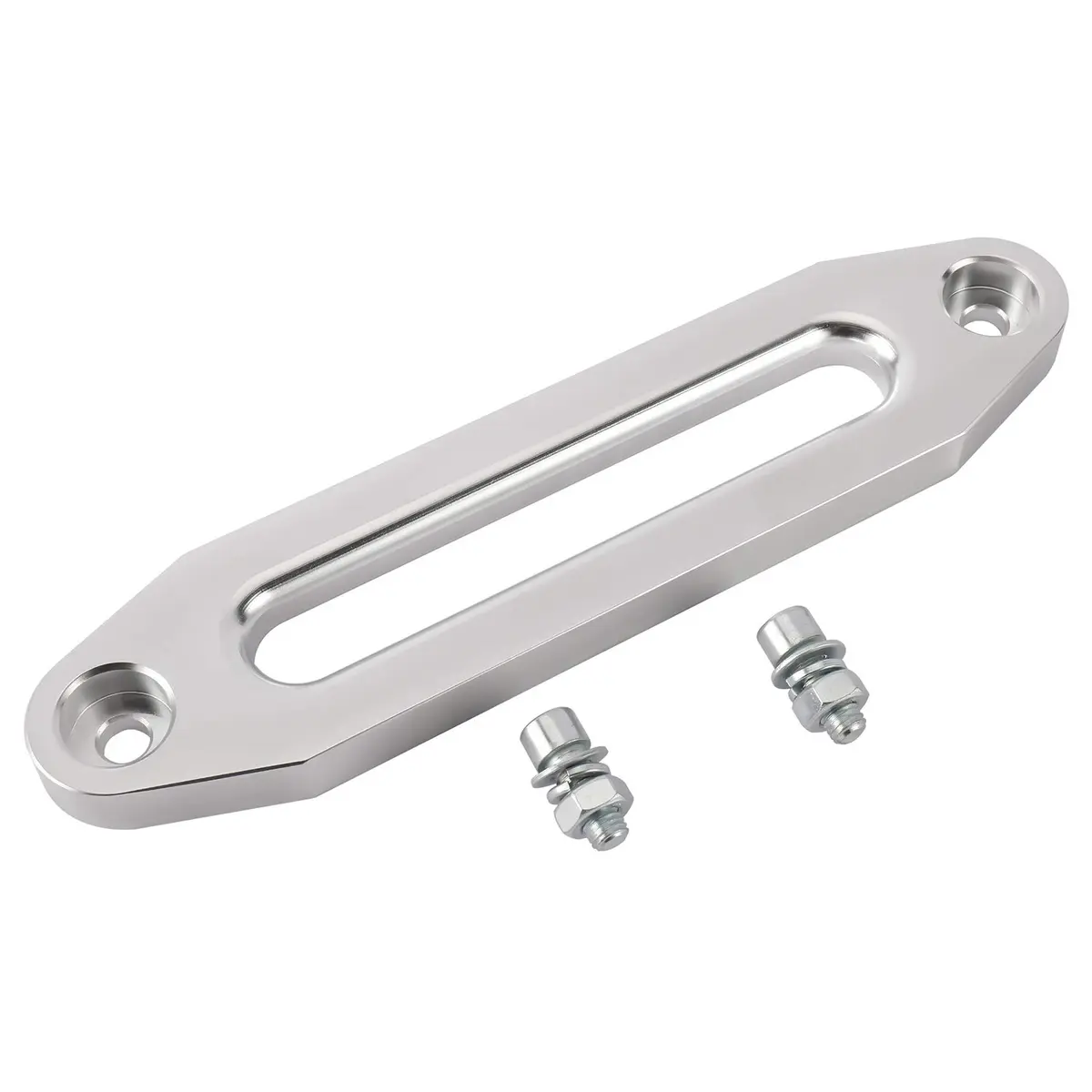 YaeKoo 10" Billet Aluminum Hawse Fairlead Load Capacity 8K-15K LBs | Synthetic Rope Compatible, Silver - main product image