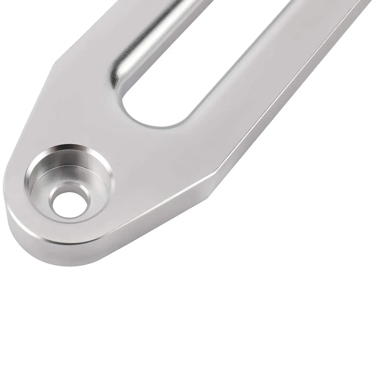YaeKoo 10" Billet Aluminum Hawse Fairlead Load Capacity 8K-15K LBs | Synthetic Rope Compatible, Silver - view 7