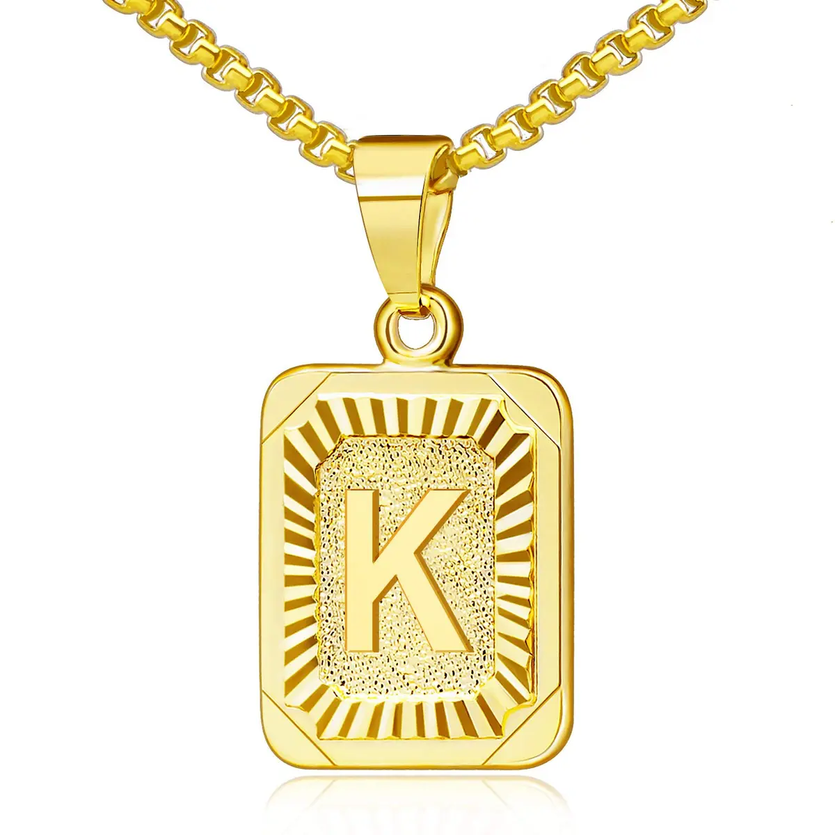 JSJOY Gold Initial Necklace for Women Mothers Day Necklaces Letter Pendant K Necklace 22" | Personalized Gift with Initial K - main product image