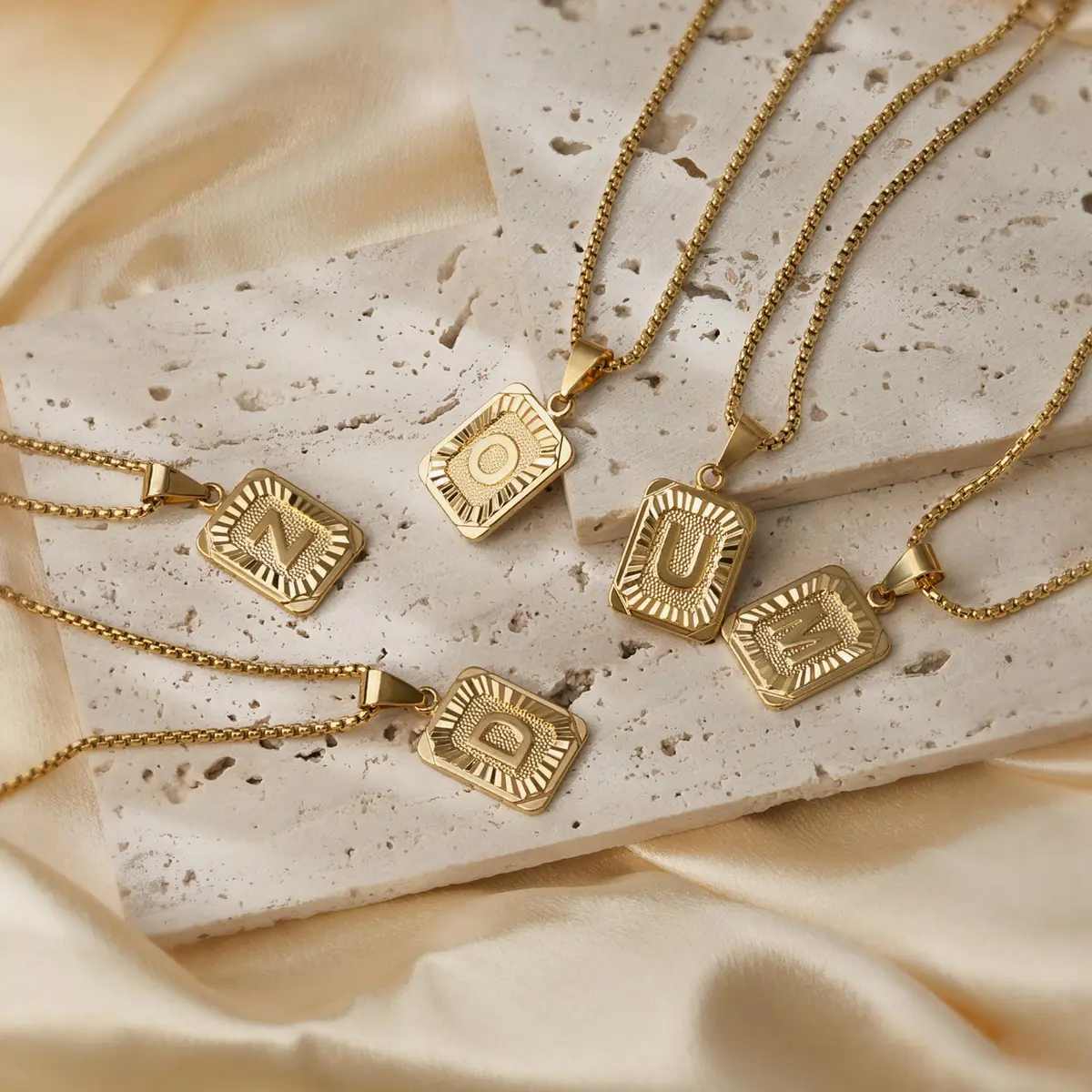 JSJOY Gold Initial Necklace for Women Mothers Day Necklaces Letter Pendant K Necklace 22" | Personalized Gift with Initial K - view 5