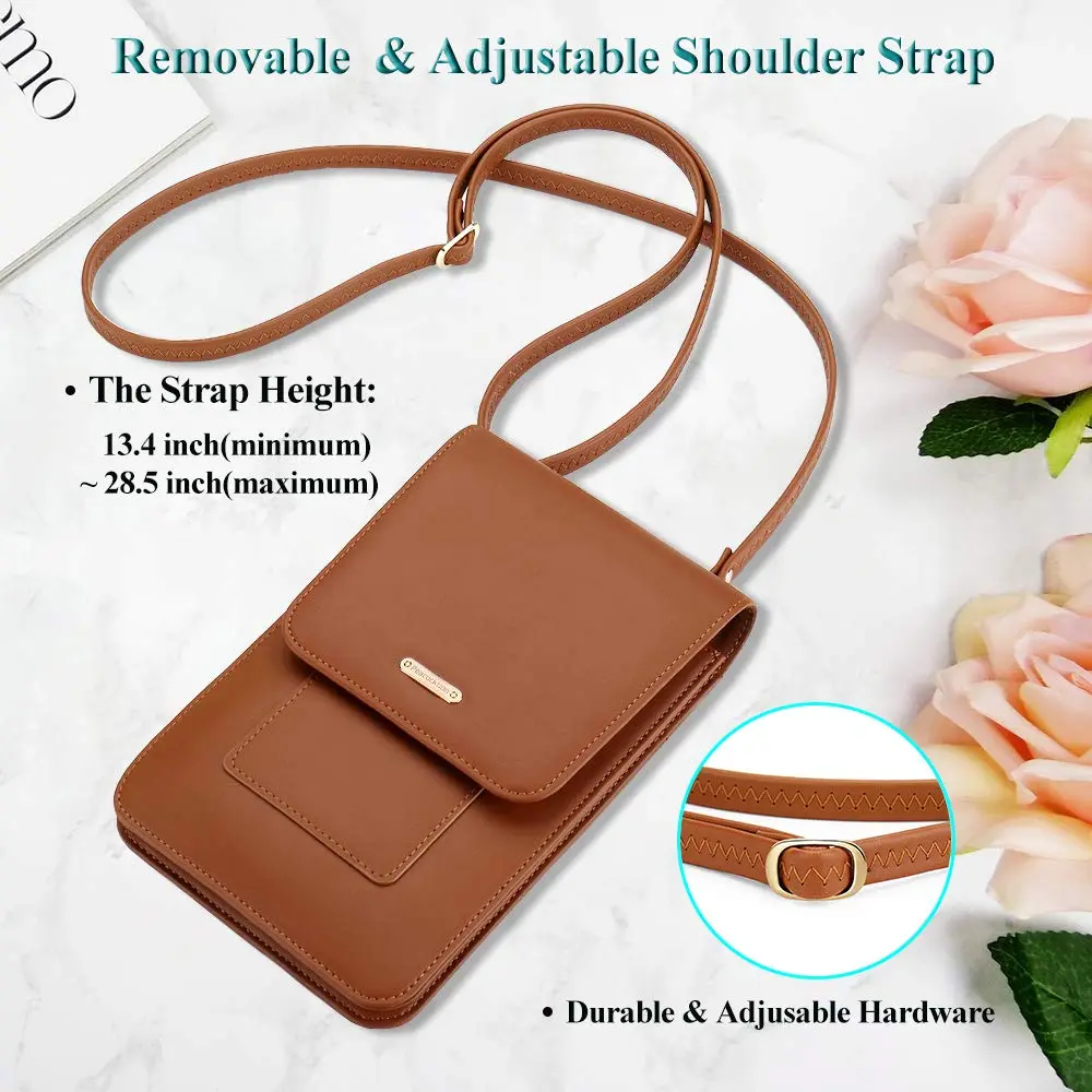 Peacocktion Small Crossbody Bag for Women | RFID Travel Cell Phone Wallet Purse with Card Slots - view 5