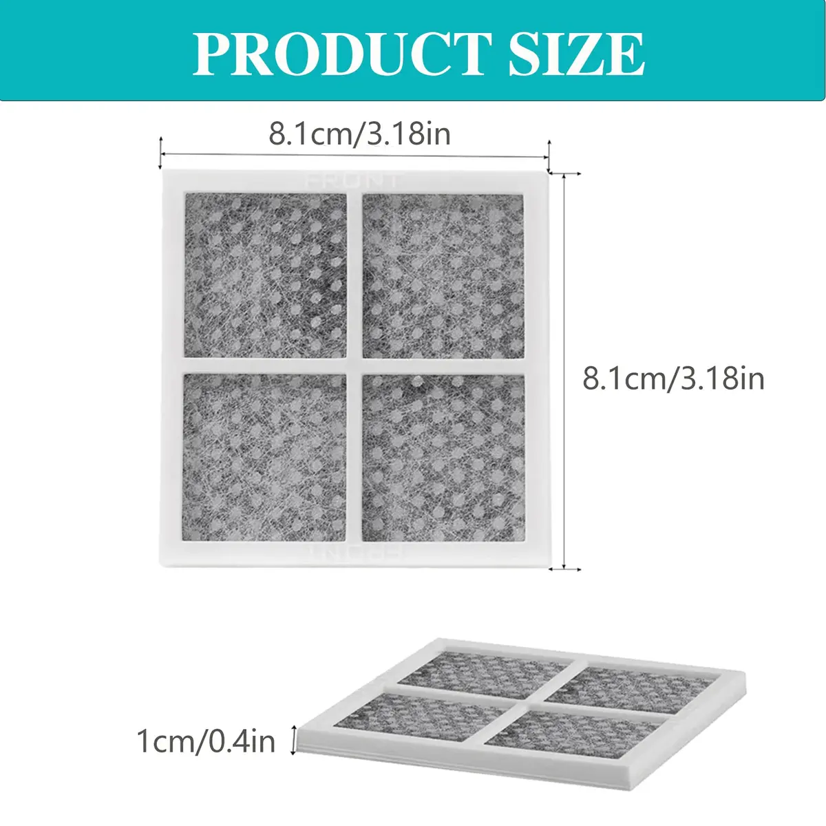 SEISSO LT120F Refrigerator Air Filter 3 Pack | Activated Carbon Odor Absorber - view 7
