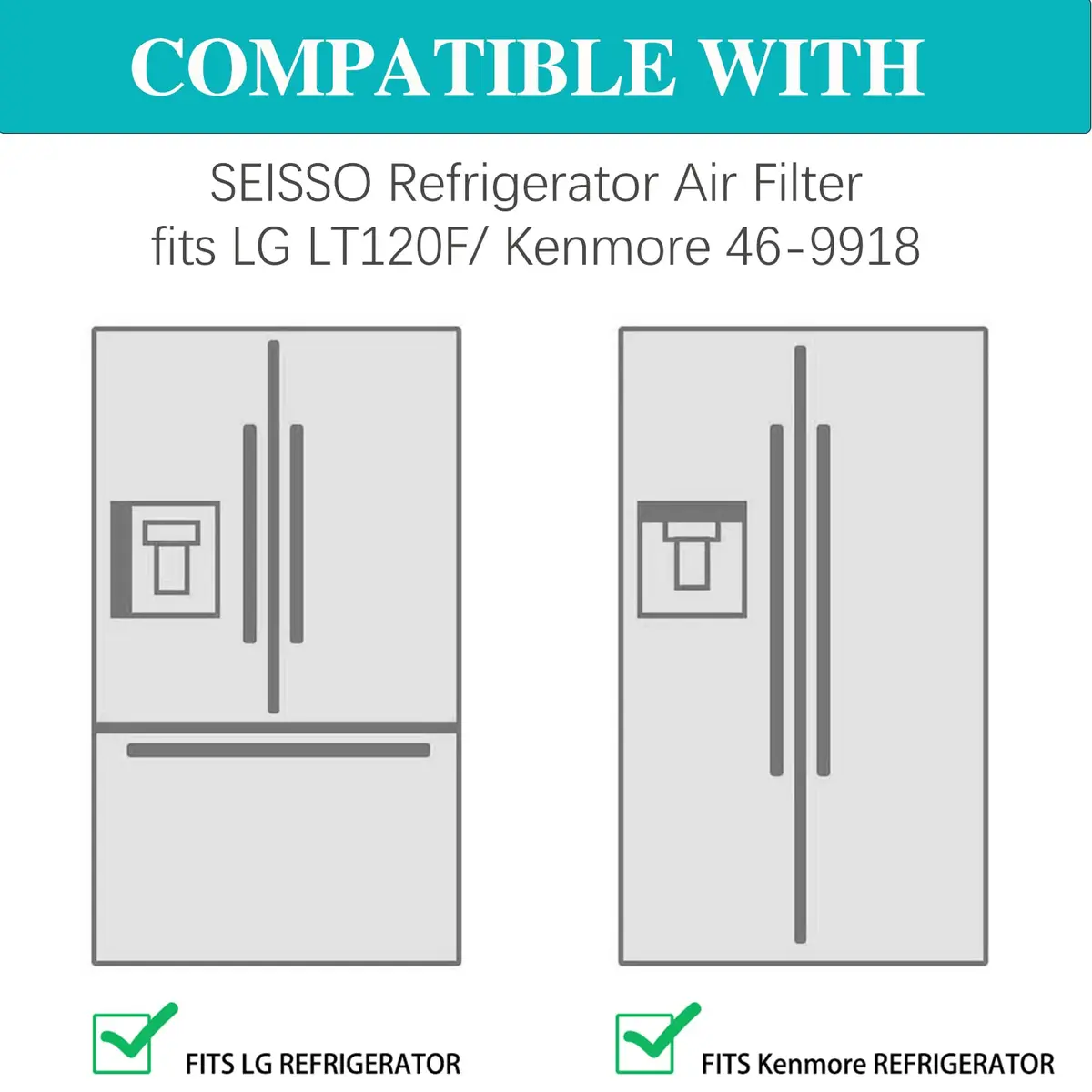 SEISSO LT120F Refrigerator Air Filter 3 Pack | Activated Carbon Odor Absorber - view 4