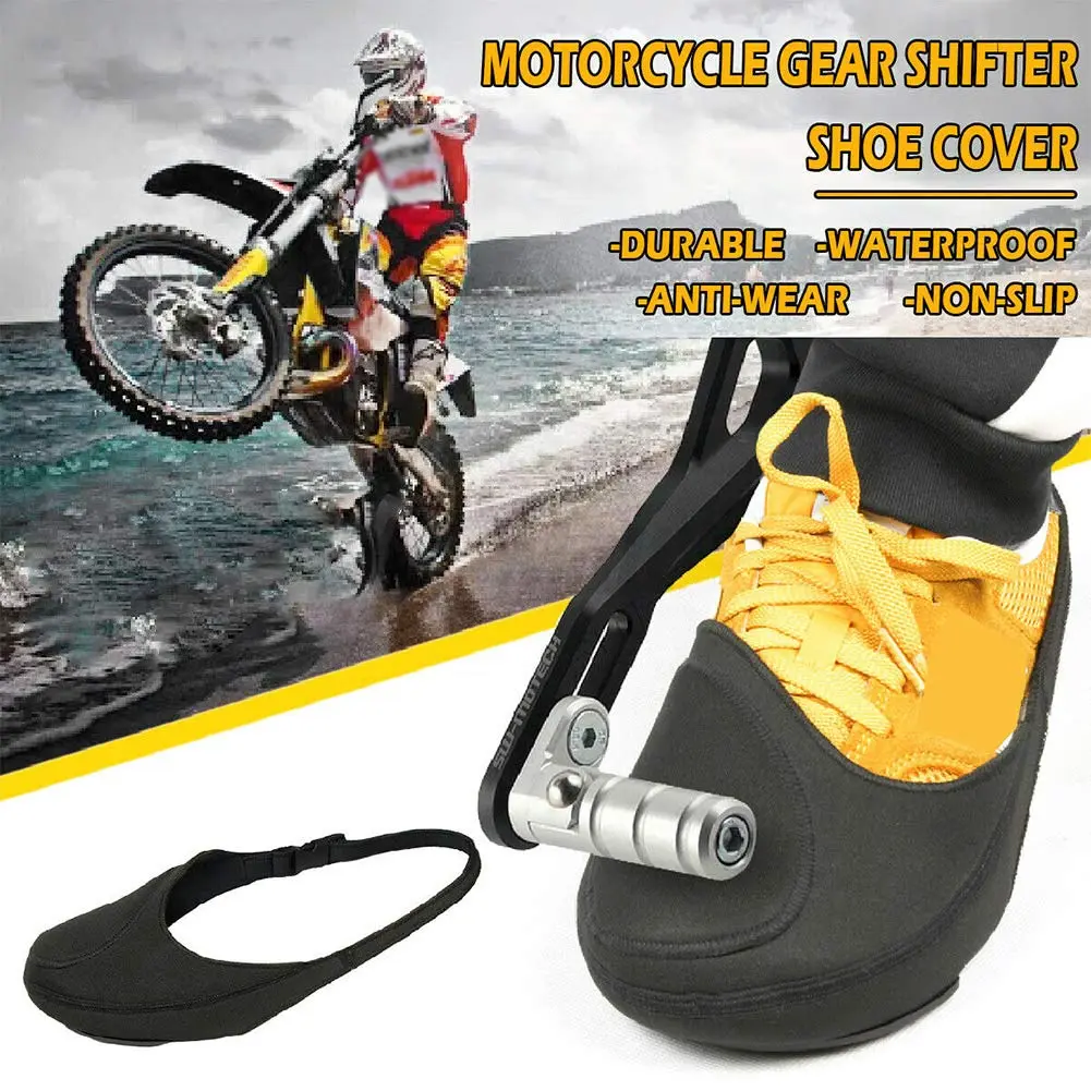 RICH Motorcycle Shifter Shoe Protector, Waterproof Adjustable Black Neoprene & TPU, One Size Fits Most Adult Shoes, Boots, Sneakers - view 3
