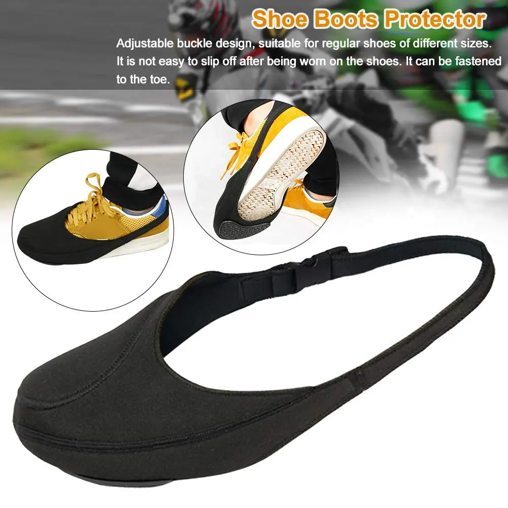 RICH Motorcycle Shifter Shoe Protector, Waterproof Adjustable Black Neoprene & TPU, One Size Fits Most Adult Shoes, Boots, Sneakers - view 4