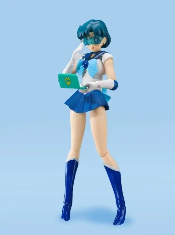 Tamashii Nations Sailor Mercury Action Figure | Animation Color Edition, 4.70⭐, 1125 reviews, 222g, Polyvinyl chloride, Unisex, Toy figure for Sailor Moon fans - view 3