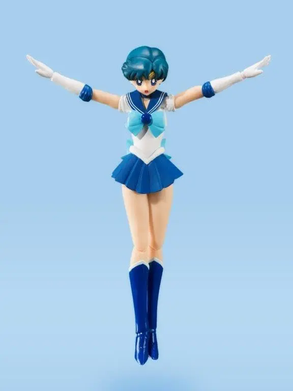 Tamashii Nations Sailor Mercury Action Figure | Animation Color Edition, 4.70⭐, 1125 reviews, 222g, Polyvinyl chloride, Unisex, Toy figure for Sailor Moon fans - view 6