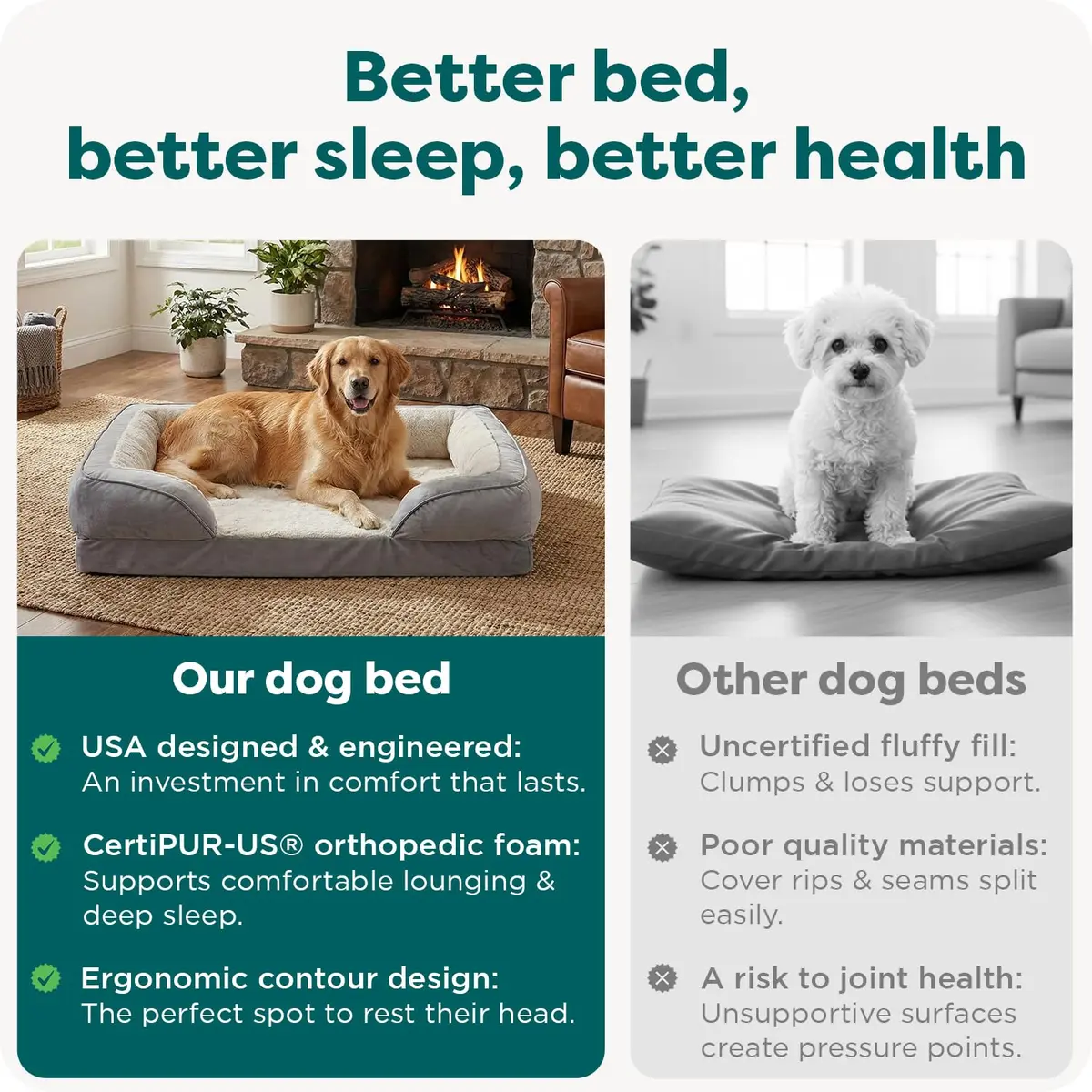 Furhaven Orthopedic Dog Bed for Large Dogs 95 lbs | Supportive Plush & Velvet Waves - view 7