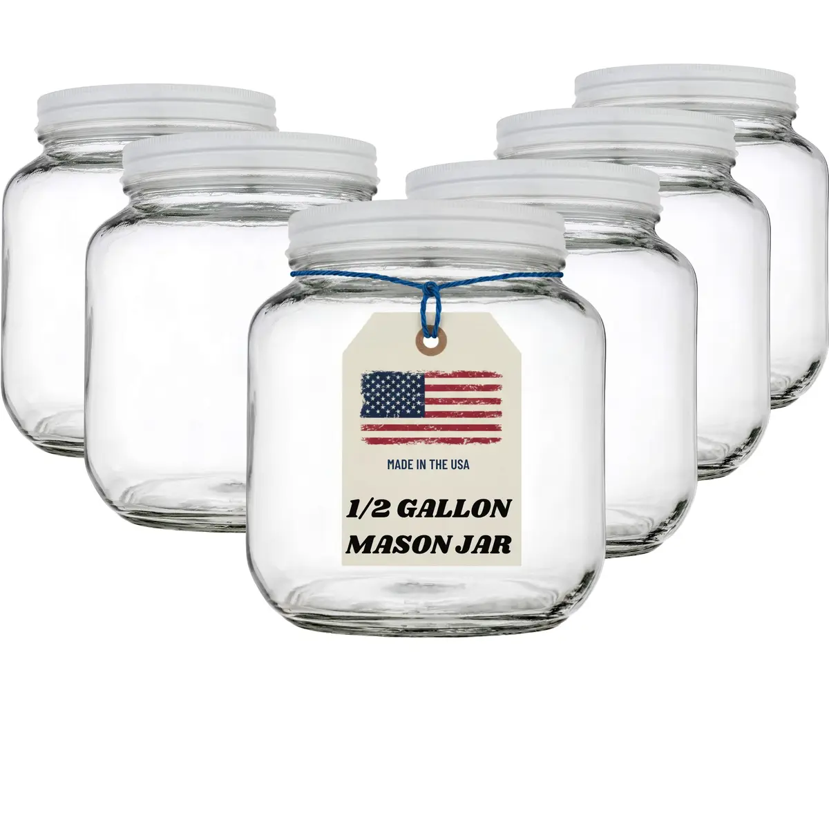 kitchentoolz Half Gallon Glass Mason Jar Wide Mouth | Fermentation & Storage in USA - view 5