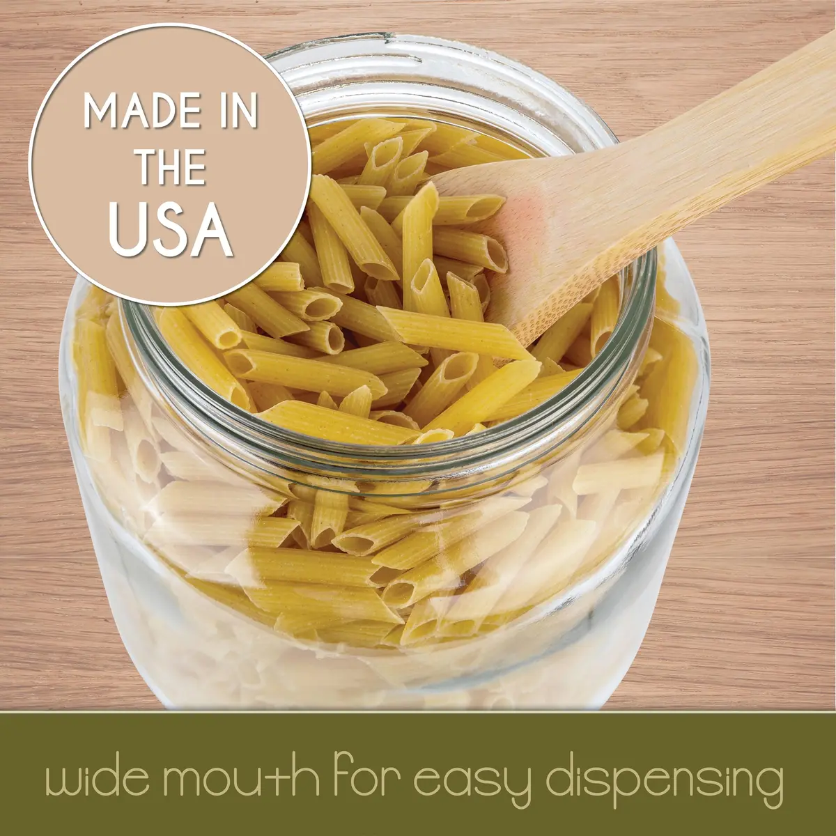 kitchentoolz Half Gallon Glass Mason Jar Wide Mouth | Fermentation & Storage in USA - view 7