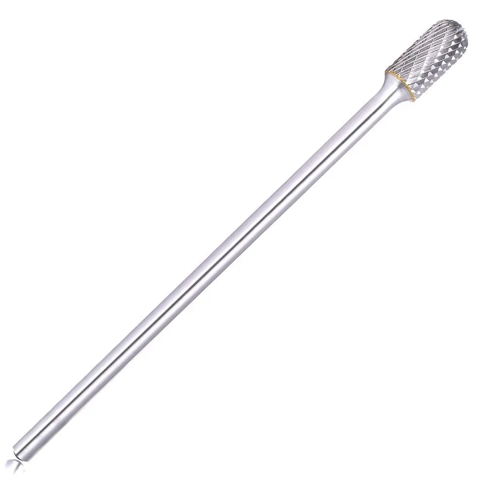 TJATSE Extra Long Shank Tungsten Carbide Burr 1/2 Inch Head | Double Cut for Hard Materials - main product image