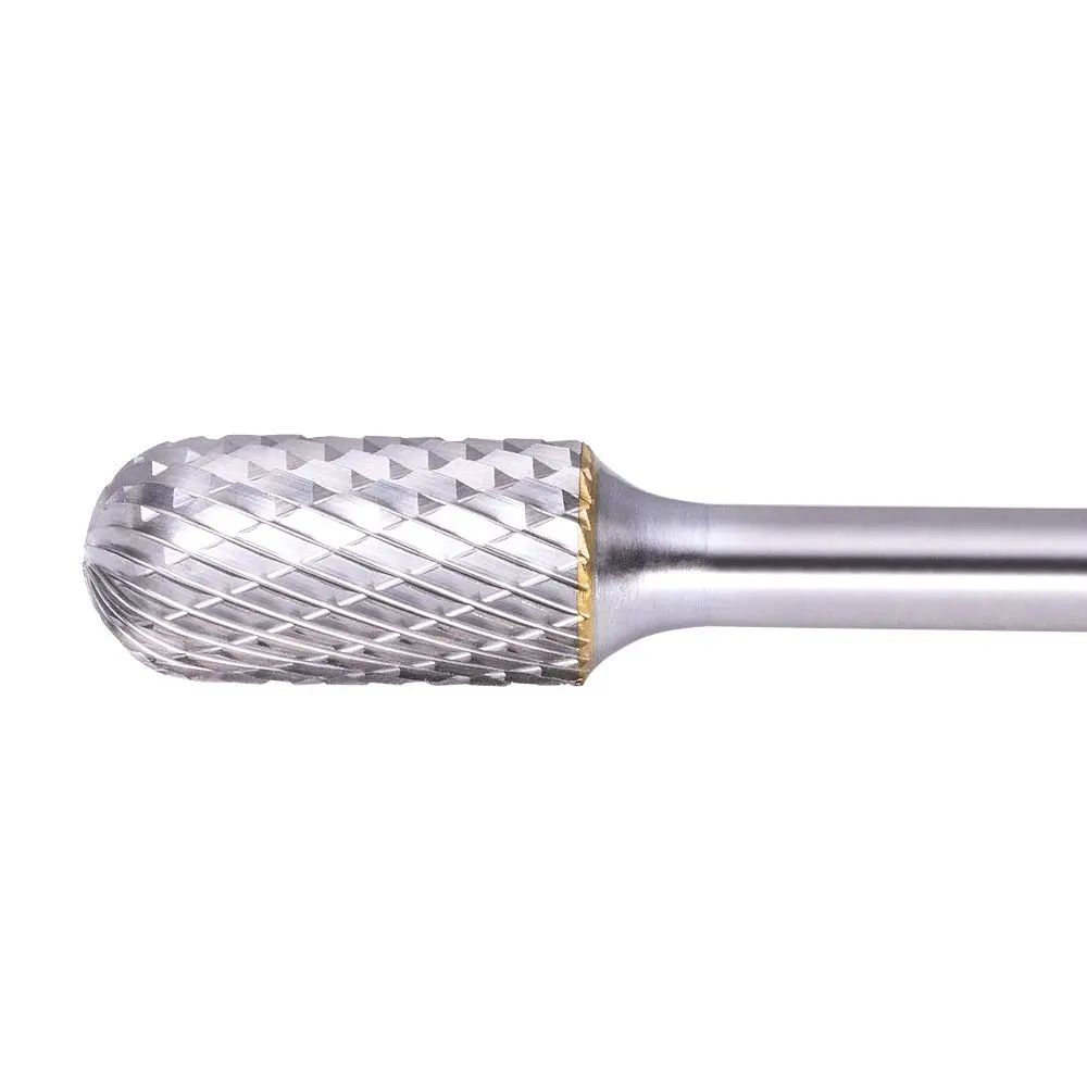 TJATSE Extra Long Shank Tungsten Carbide Burr 1/2 Inch Head | Double Cut for Hard Materials - view 2